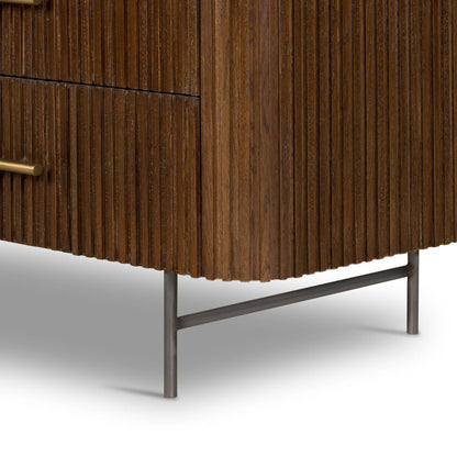 Fletcher 6 Drawer Dresser - Terra Brown Oak Veneer