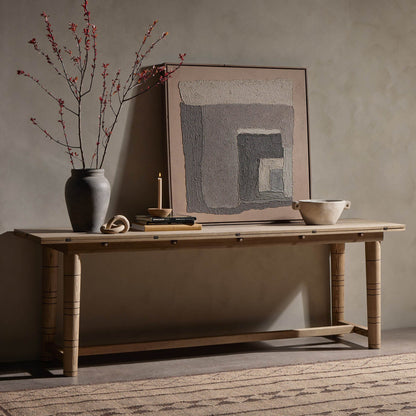 Flip Top Console Table - Toasted Ash Veneer