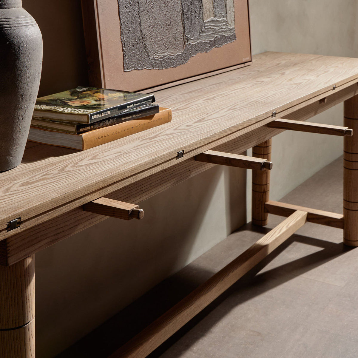 Flip Top Console Table - Toasted Ash Veneer