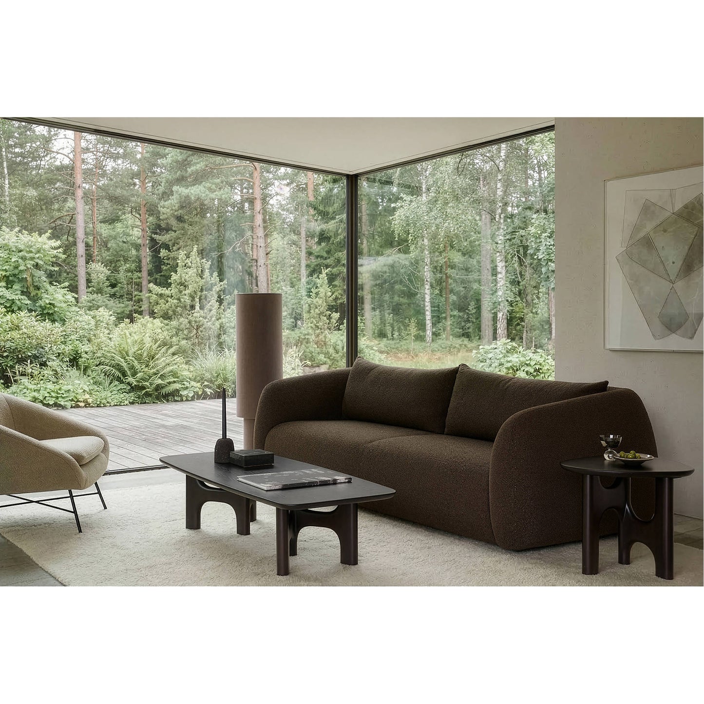Flow Coffee Table - Rose Brown Mahogany
