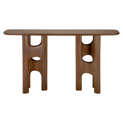 Flow Console Table - Teak Wild Brown