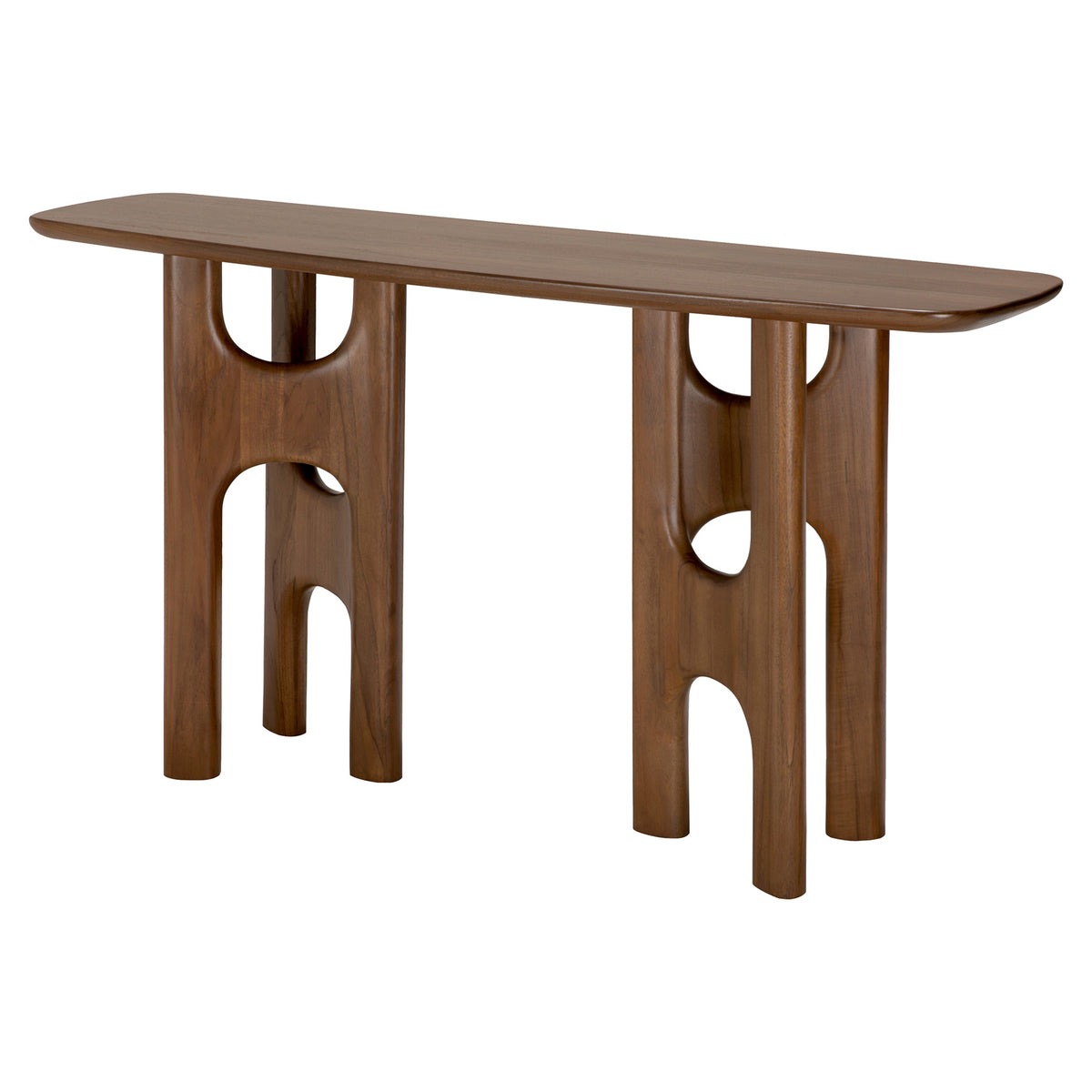 Flow Console Table - Teak Wild Brown