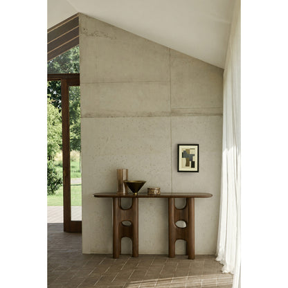 Flow Console Table - Teak Wild Brown