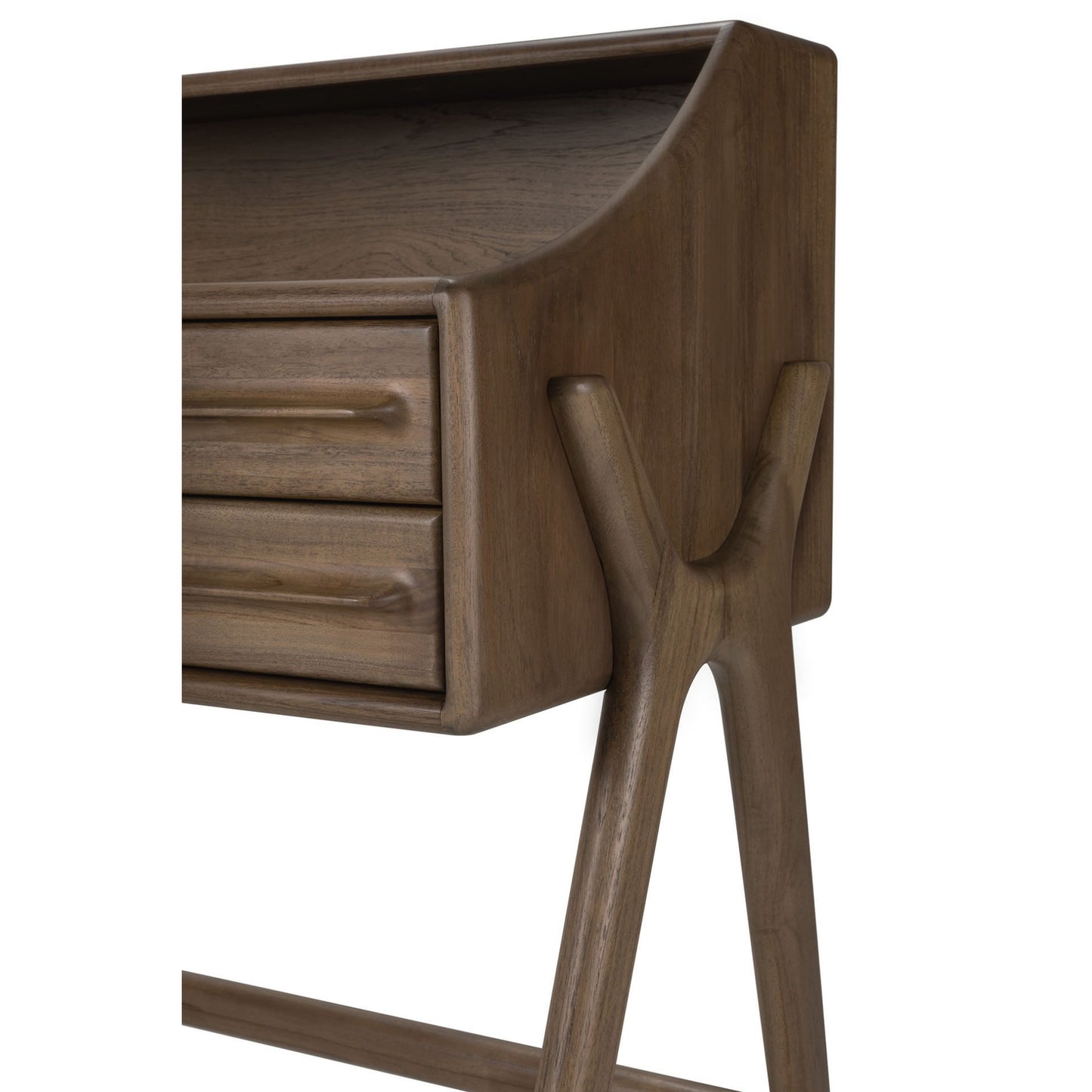 Flow Desk - 2 Drawers, Wild Brown Teak