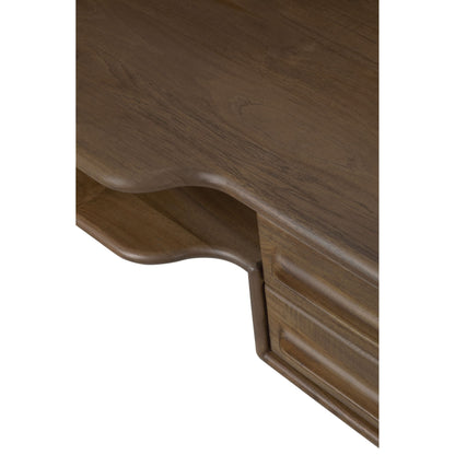 Flow Desk - 2 Drawers, Wild Brown Teak