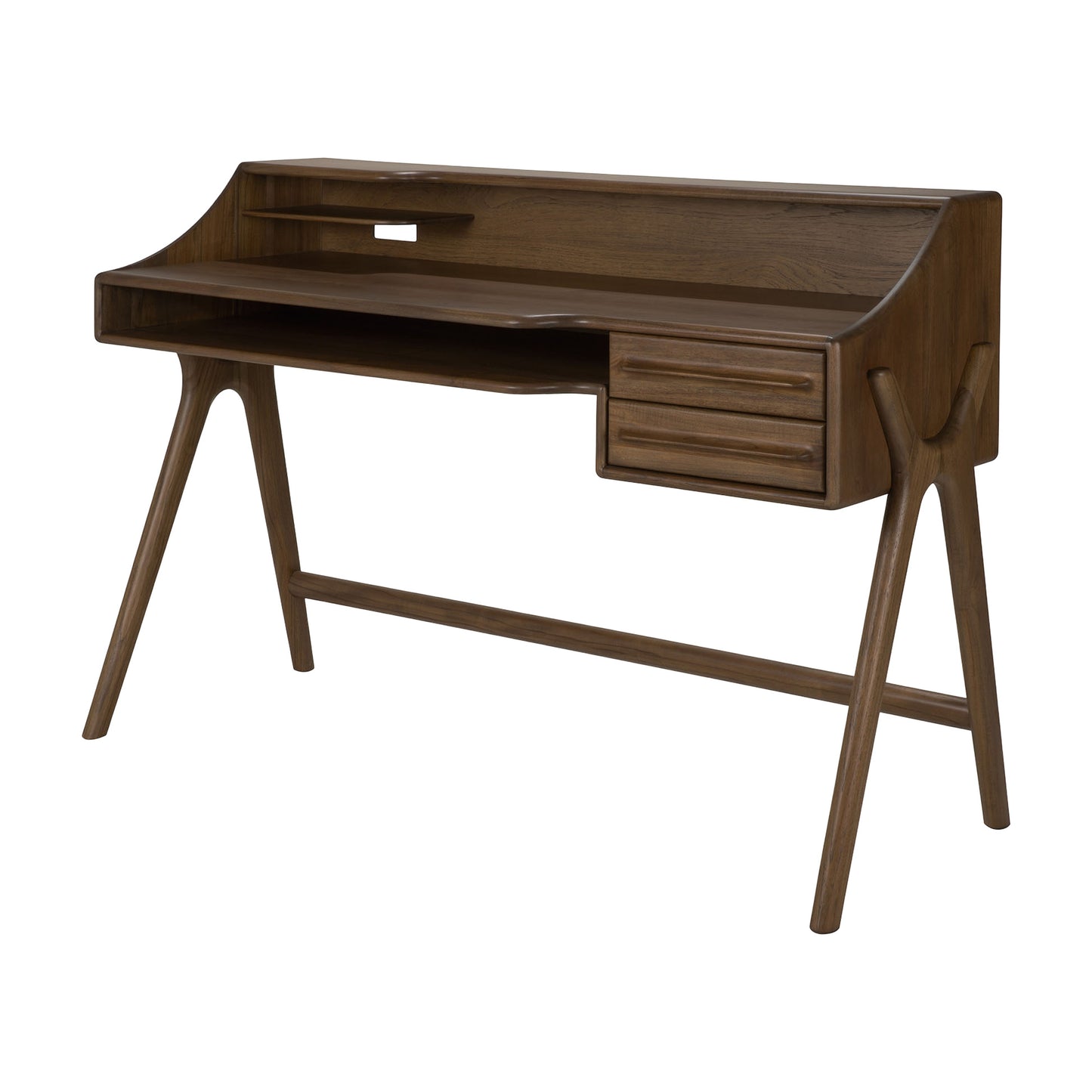 Flow Desk - 2 Drawers, Wild Brown Teak