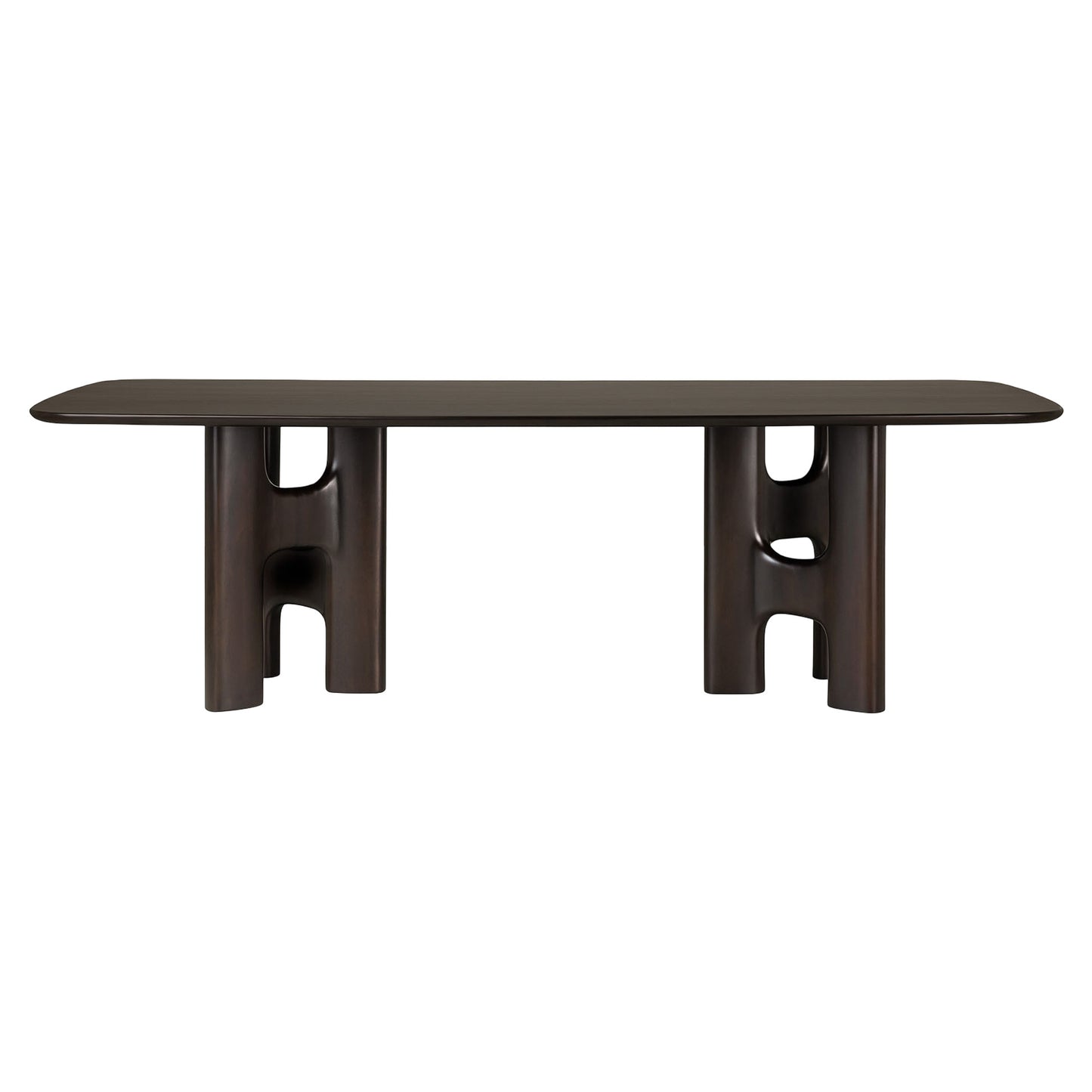 Flow Dining Table - Rose Brown Mahogany