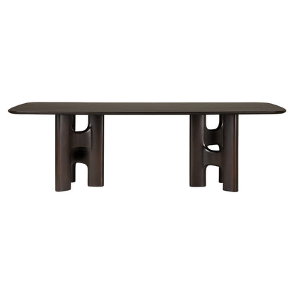 Flow Dining Table - Rose Brown Mahogany
