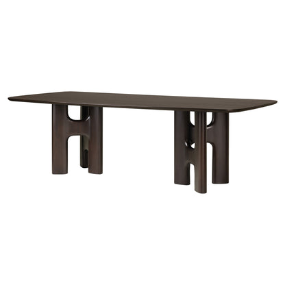Flow Dining Table - Rose Brown Mahogany
