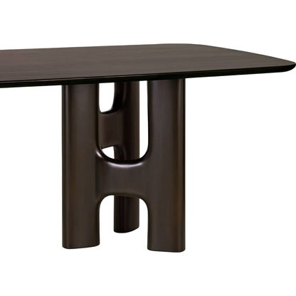 Flow Dining Table - Rose Brown Mahogany
