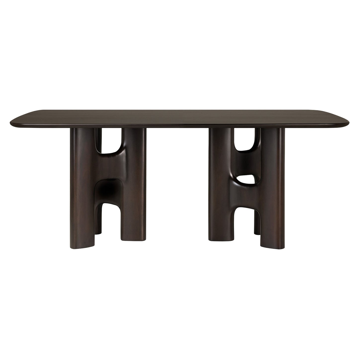 Flow Dining Table - Rose Brown Mahogany