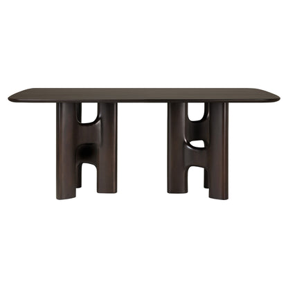 Flow Dining Table - Rose Brown Mahogany