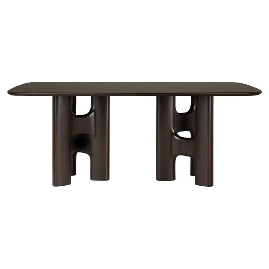 Flow Dining Table - Rose Brown Mahogany
