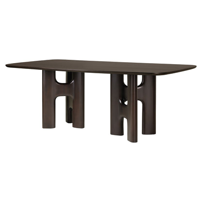 Flow Dining Table - Rose Brown Mahogany
