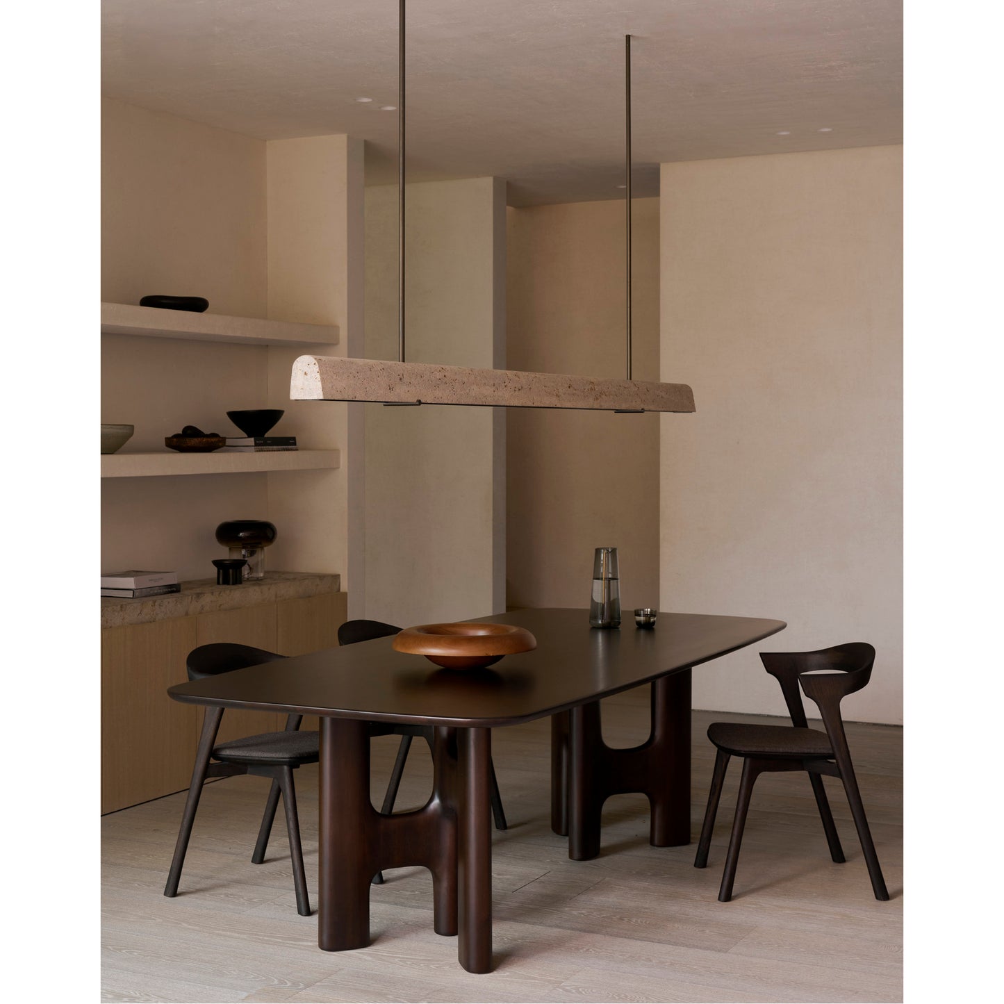 Flow Dining Table - Rose Brown Mahogany