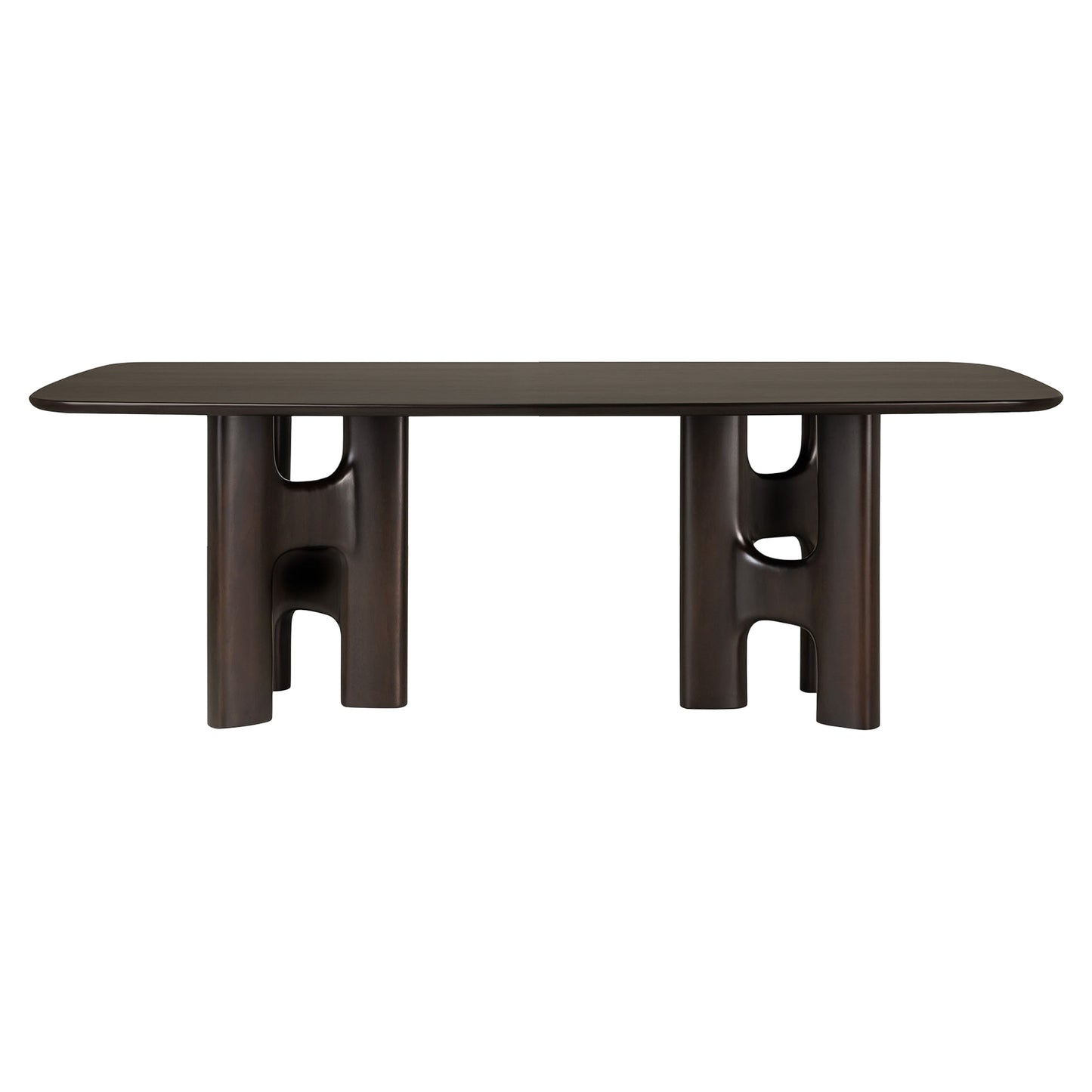 Flow Dining Table - Rose Brown Mahogany