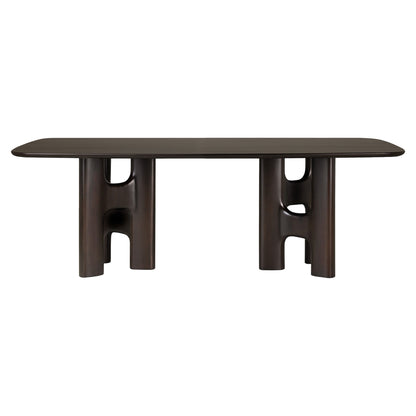 Flow Dining Table - Rose Brown Mahogany