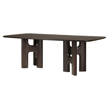 Flow Dining Table - Rose Brown Mahogany