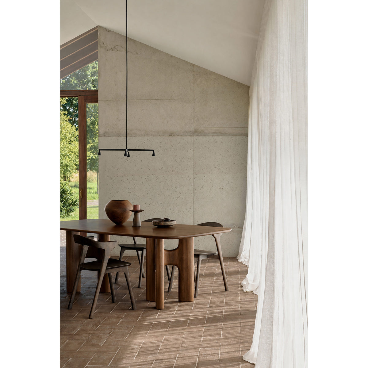 Flow Dining Table - Teak Wild Brown