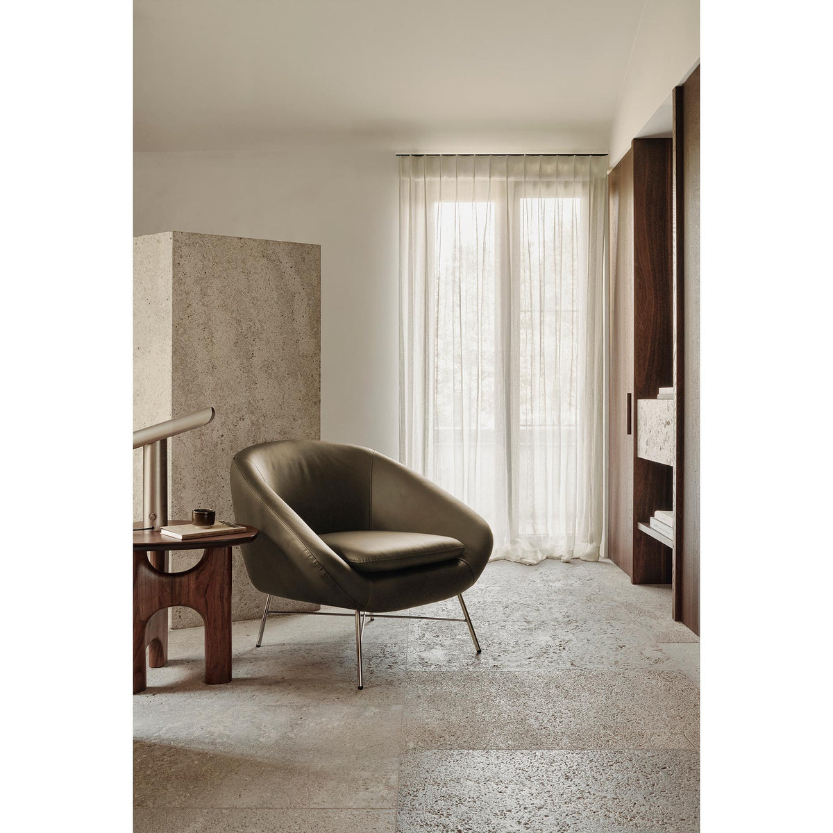 Flow Side Table - Teak Wild Brown
