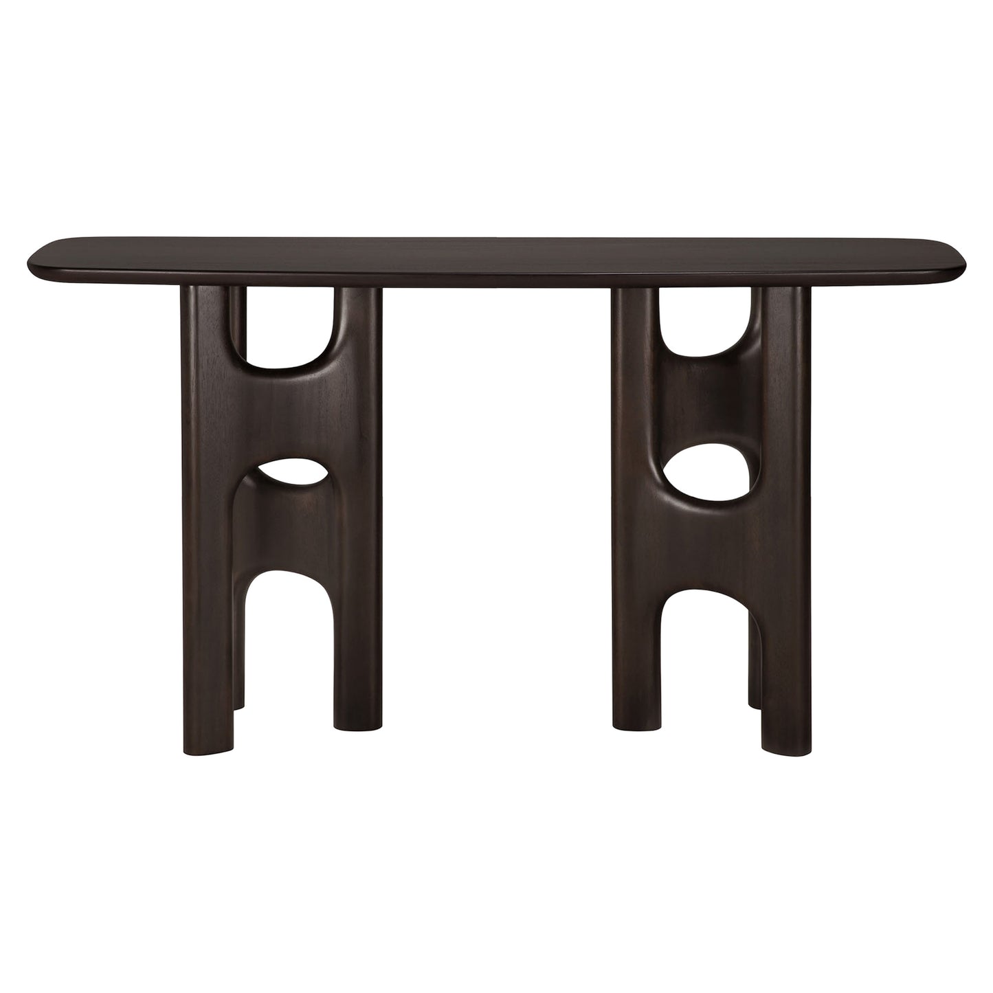 Flow Sofa Console Table - Rose Brown Mahogany