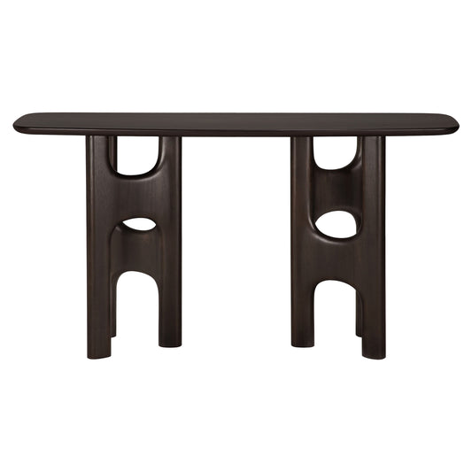 Flow Sofa Console Table - Rose Brown Mahogany