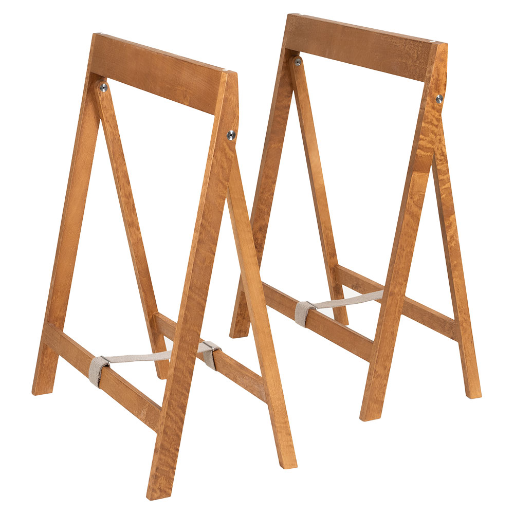 Folding Flat Table Trestles - Warm Brown Birch