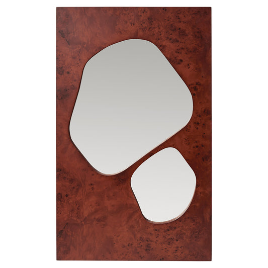Folia Mirror - Dark Stained Burl, Medium