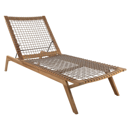 Forte Sun Lounger - Straps, Teak