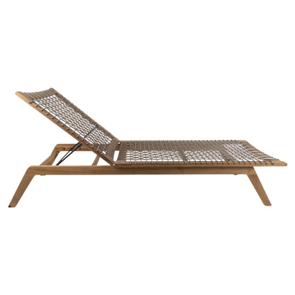 Forte Sun Lounger - Straps, Teak