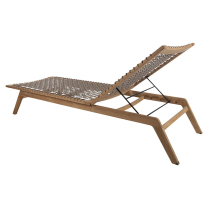 Forte Sun Lounger - Straps, Teak