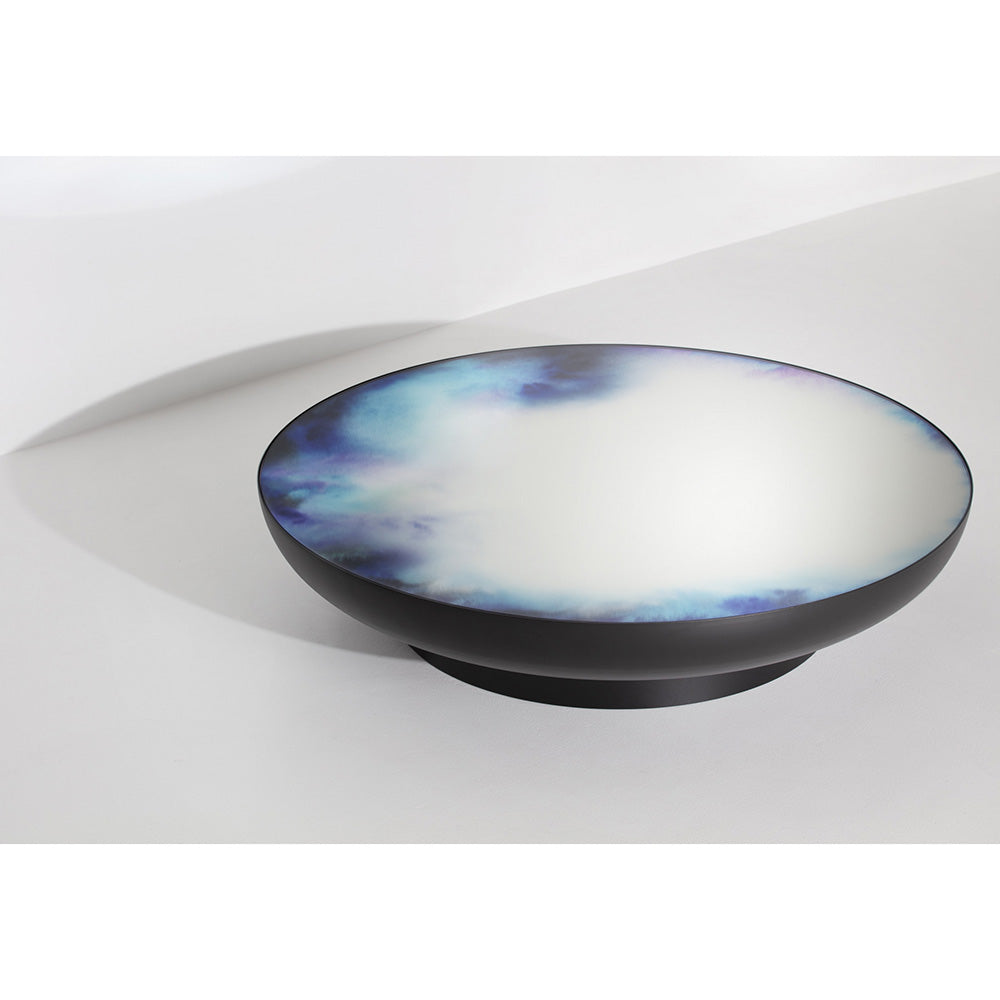Francis Extra Large Round Mirror Coffee Table - Black