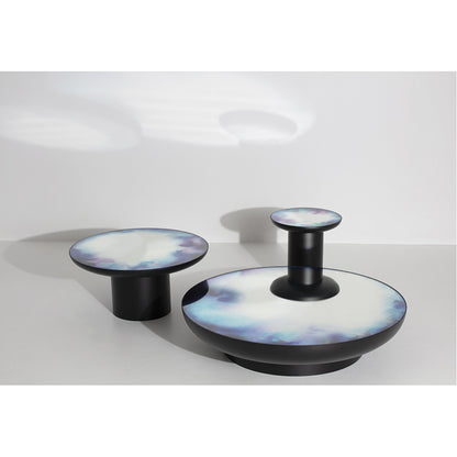 Francis Extra Large Round Mirror Coffee Table - Black