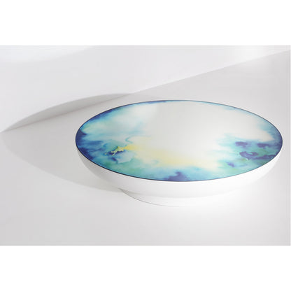 Francis Extra Large Round Mirror Coffee Table - White