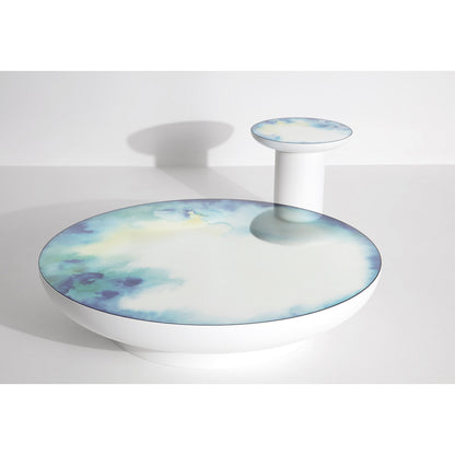 Francis Extra Large Round Mirror Coffee Table - White
