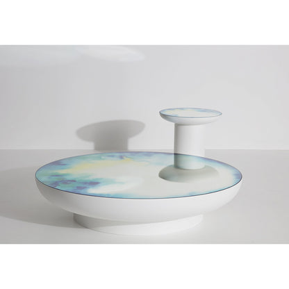 Francis Extra Large Round Mirror Coffee Table - White