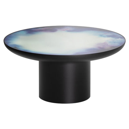 Francis Large Round Mirror Coffee Table - Black