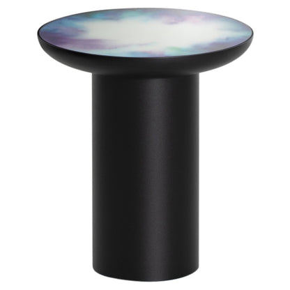 Francis Tall Round Mirror Table - Black