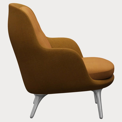 Fri Lounge Chair - Burnt Yellow, Brushed Aluminum Legs