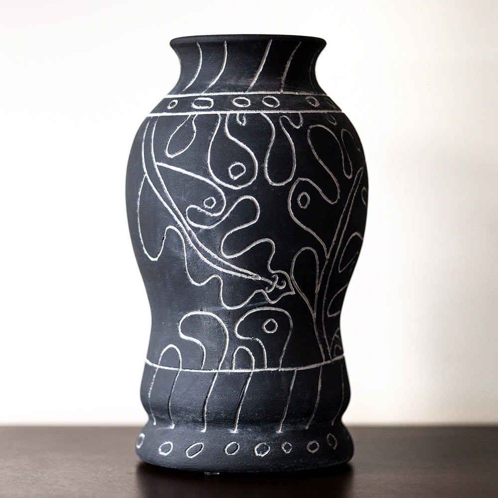 Frida Tall Vase - Black