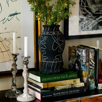 Frida Tall Vase - Black