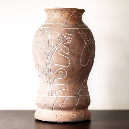 Frida Tall Vase - Brown