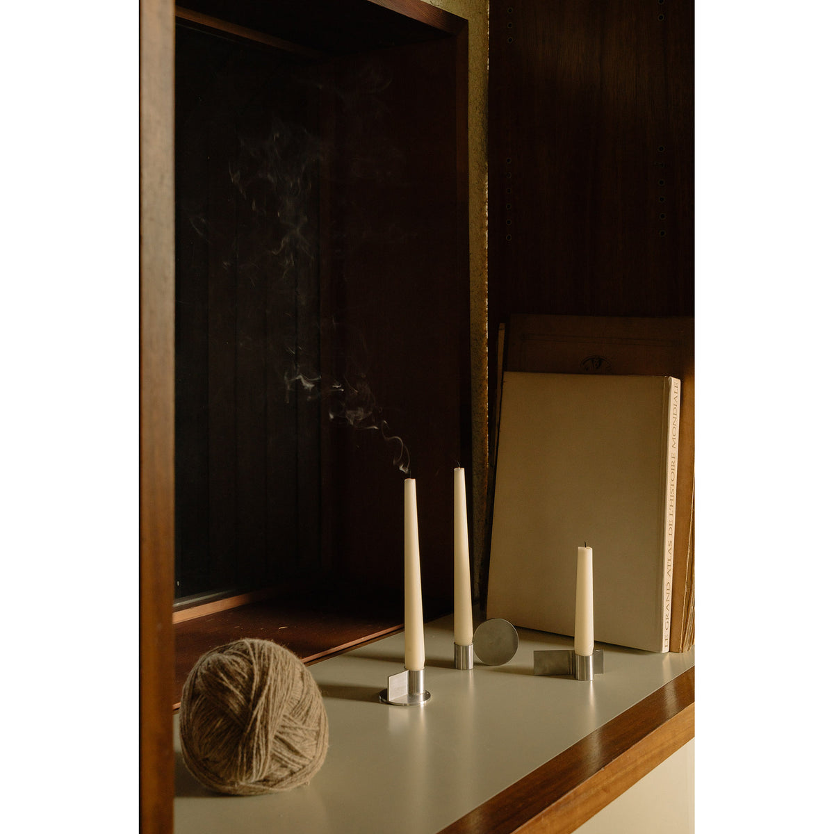 Fundament Candle Holder Set of Three - Stainless Steel