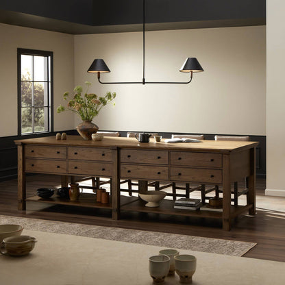 Gardendale Kitchen Island - Tan Oak Veneer
