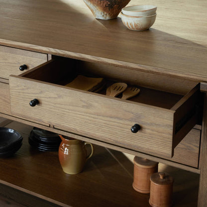Gardendale Kitchen Island - Tan Oak Veneer