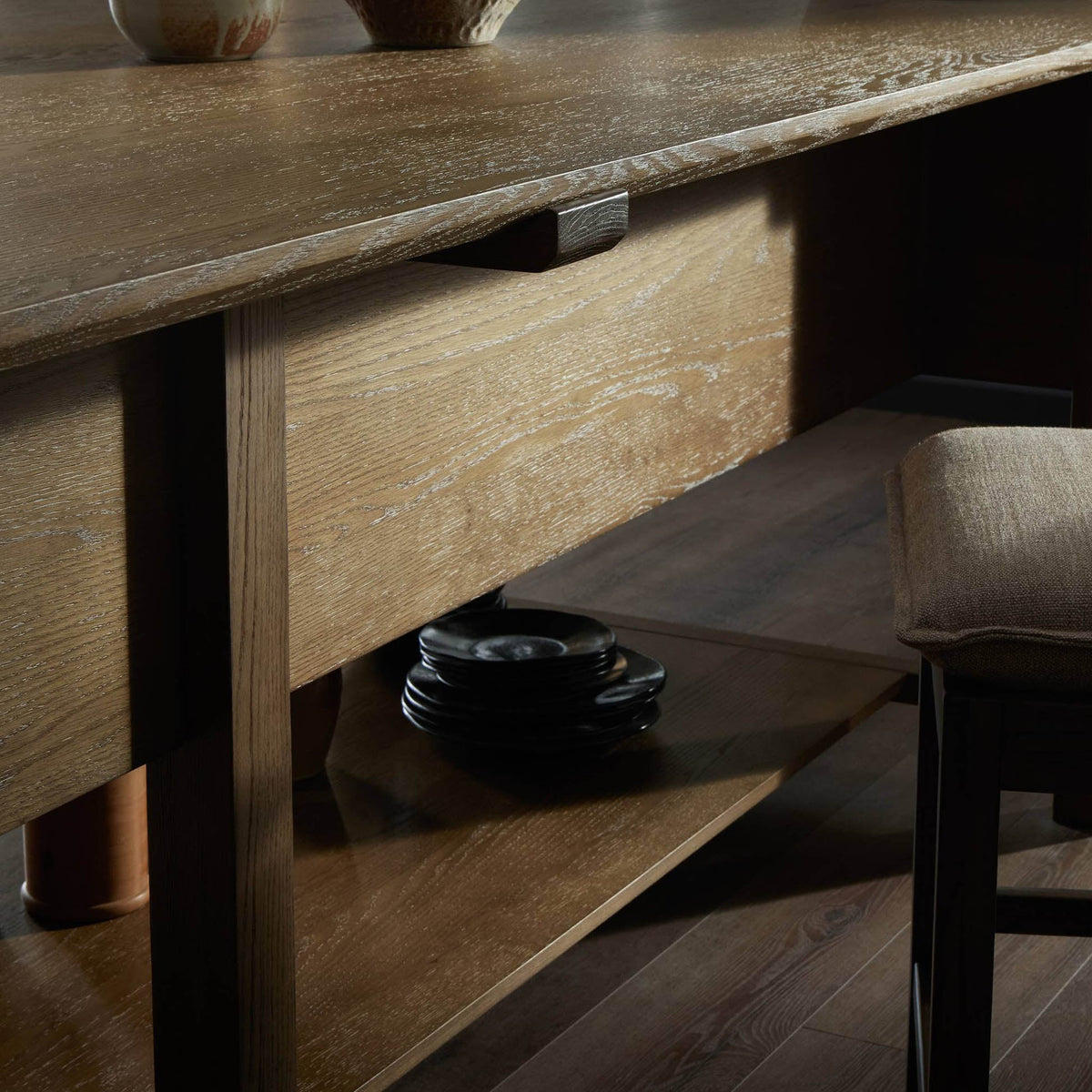 Gardendale Kitchen Island - Tan Oak Veneer