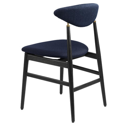 Gent Fully Upholstered Dining Chair - Wood Base