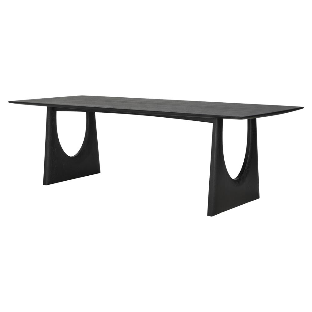 Geometric Dining Table - Black Oak