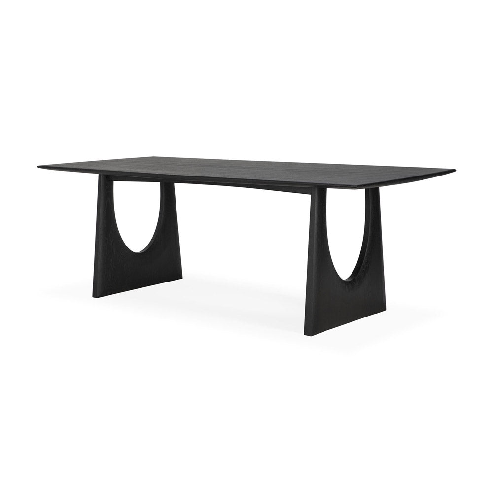 Geometric Dining Table - Black Oak