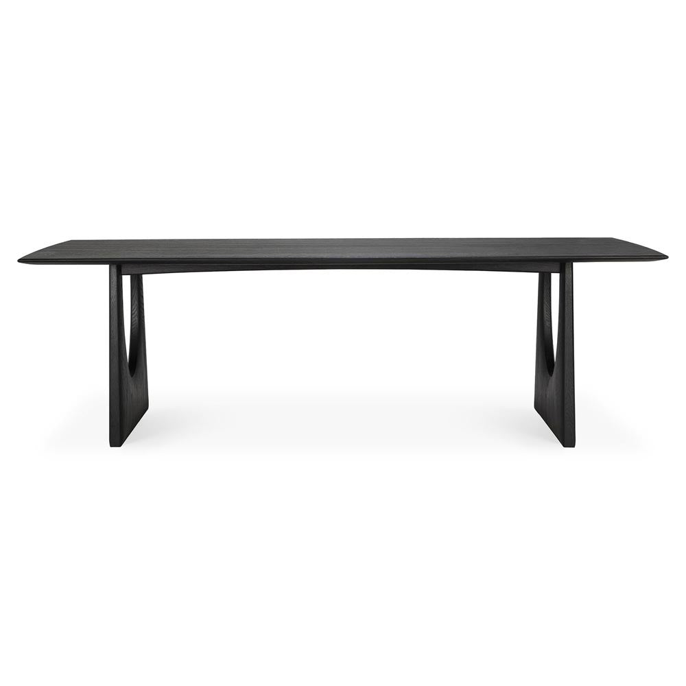 Geometric Dining Table - Black Oak
